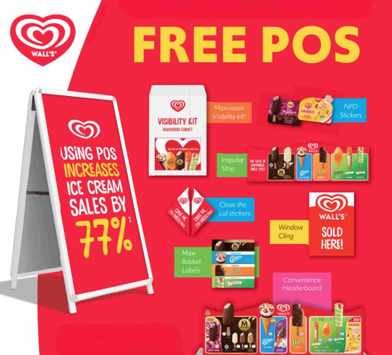 Eye-Catching WALL’s POS - Free to Order! Eye-Catching WALL’s POS - Free to Order!